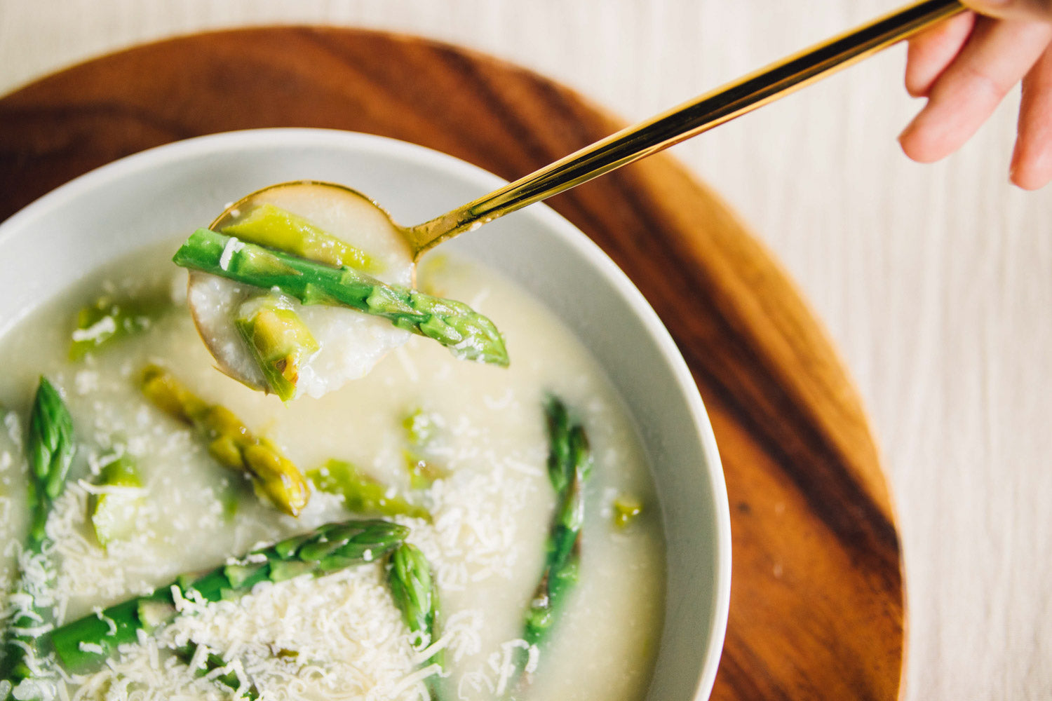 Asparagus and Rice Soup