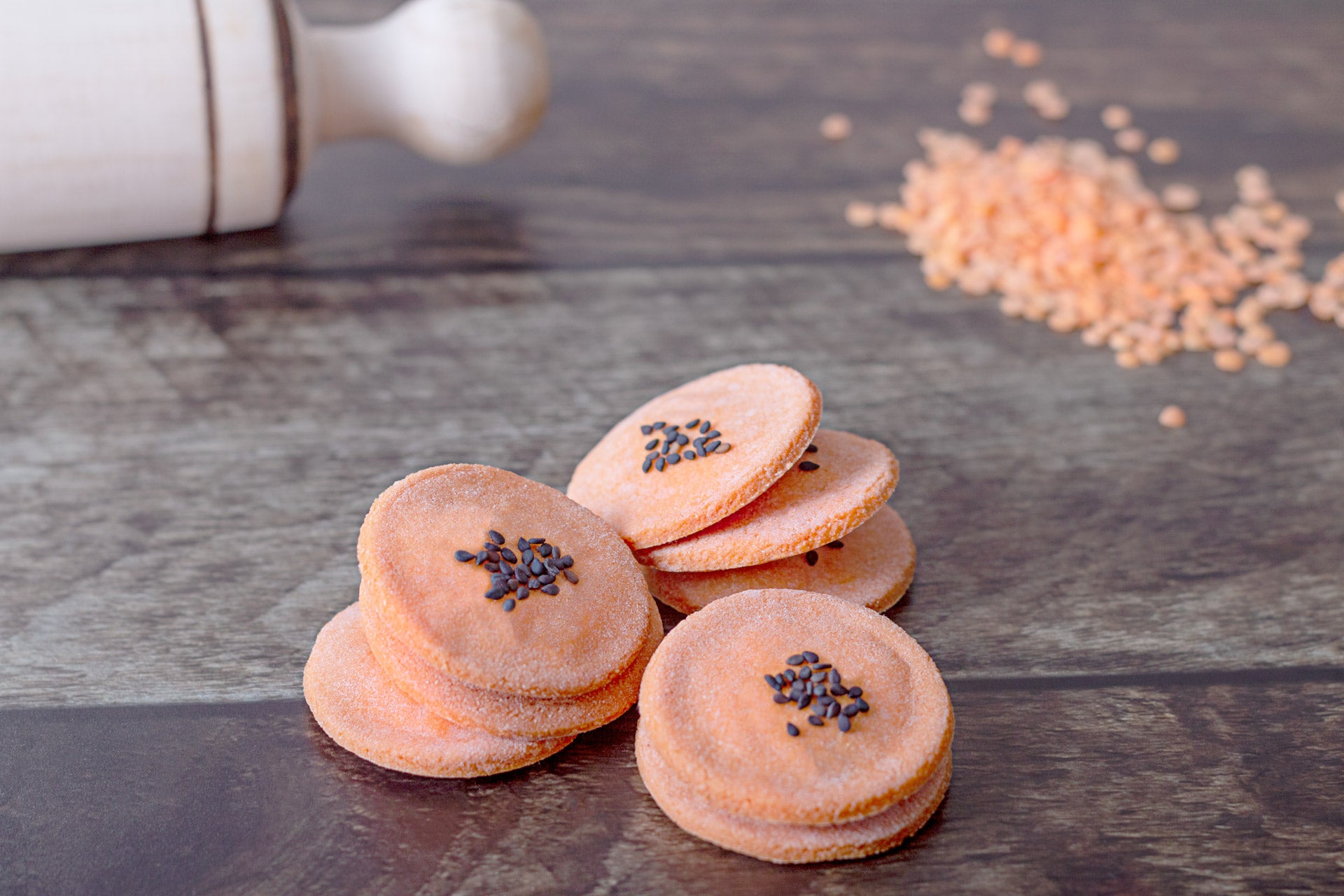 Lentil Flour Crackers
