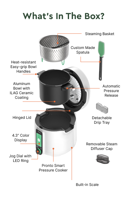 CookingPal Pronto Pressure Cooker Works with Alto Smart Air Fryer Lid -  Tuvie Design